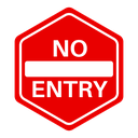 No entry sign 2 icon
