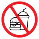 No Fast Food Sign icon