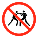 No fight sign icon