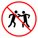 No fight sign Color Filled icon