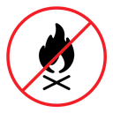 No fire sign icon