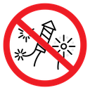 No Fireworks Sign icon