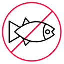 No Fish Prohibition Sign icon