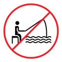 No fishing sign icon