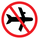No Flights Sign icon