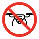 No fly drones sign icon