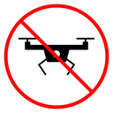 No fly drones sign icon