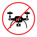 No fly drones sign icon