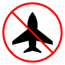No fly zone sign Color Filled icon
