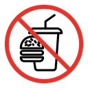No food allowed sign icon