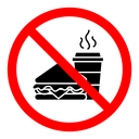 No food allowed sign icon