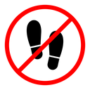 No foot print sign icon