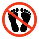 No foot print sign icon