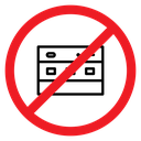 No Furniture Sign icon