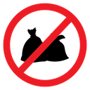 No Garbage Dumping Sign icon