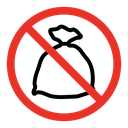 No garbage sign icon