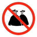 No garbage sign icon