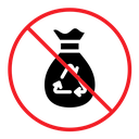 No garbage sign icon
