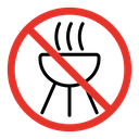 No grill sign icon