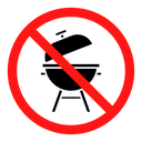 No grill sign icon