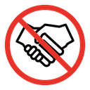 No handshake sign icon