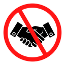 No handshake sign icon