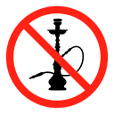 No hookah sign icon