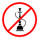 No hookah sign icon