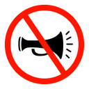 No horn sign icon