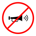 No horn sign Color Filled icon