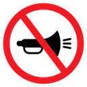 No Horn Sign Color Filled icon
