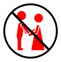 No hugs no kiss icon