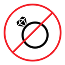 No jewelry sign (2) icon