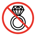 No jewelry sign 2 icon