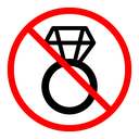No jewelry sign icon
