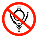No jewelry sign icon