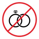No jewelry sign icon