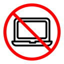 No laptop sign icon