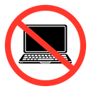 No laptop sign icon