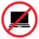 No Laptops Sign icon