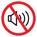 No Loud Noise Sign icon