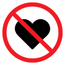 No Love Sign icon