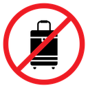 No Luggage Sign icon