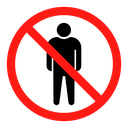 No man sign icon