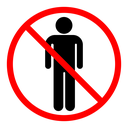 No man sign icon