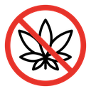 No Marijuana sign icon