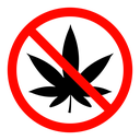 No Marijuana sign icon