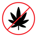 No Marijuana sign icon