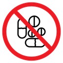 No Medication Sign icon
