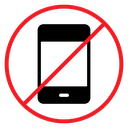 No mobile phone sign icon